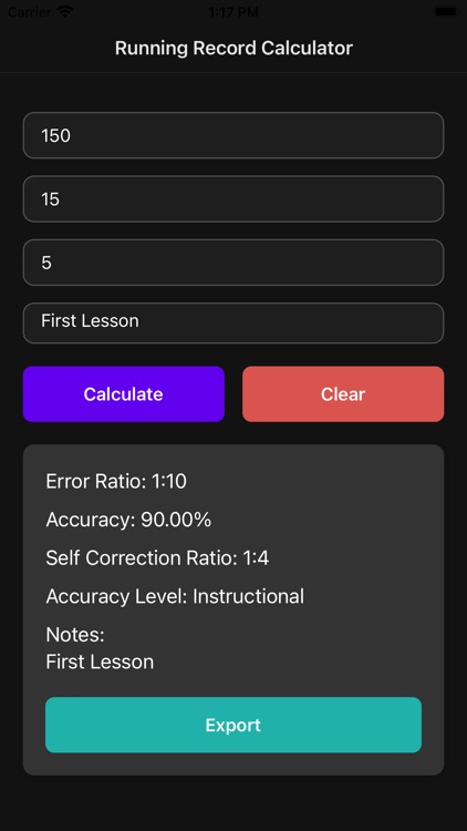 RunRecord Calc