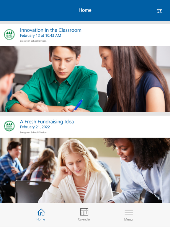 Evergreen School Division iPad screenshot