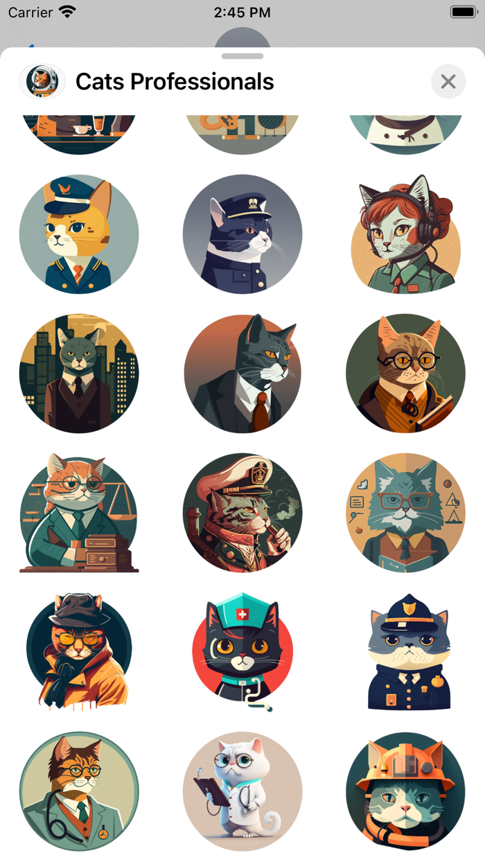 Cats Professionals Stickers