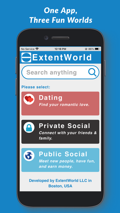 ExtentWorld: Social & Dating Screenshot