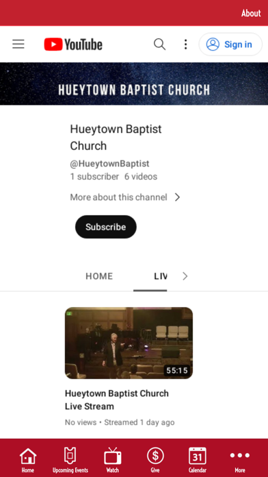 Hueytown Baptist Church Screenshot