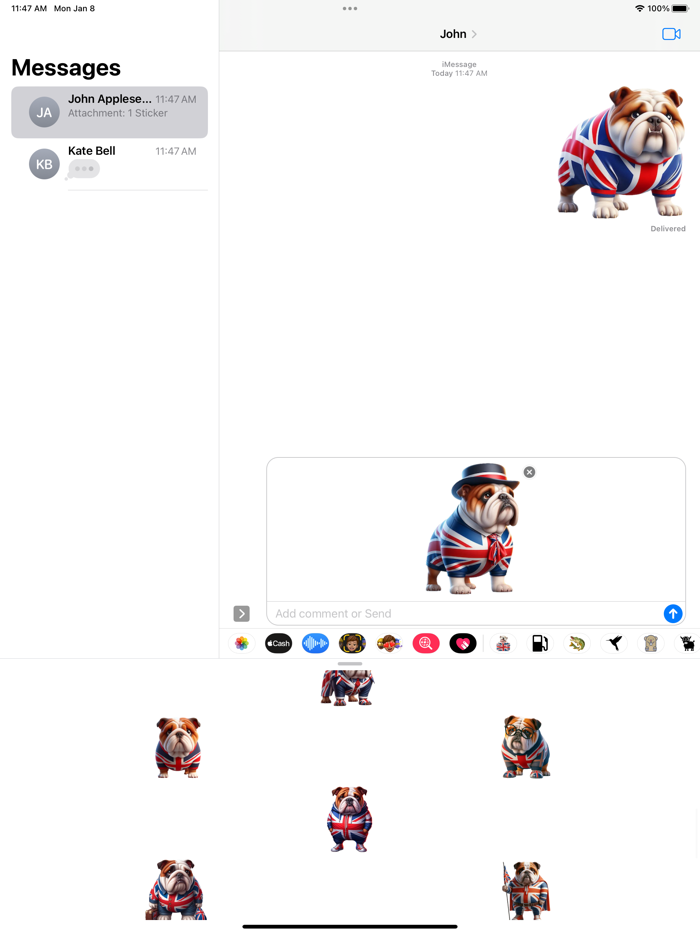 British Bulldog Stickers