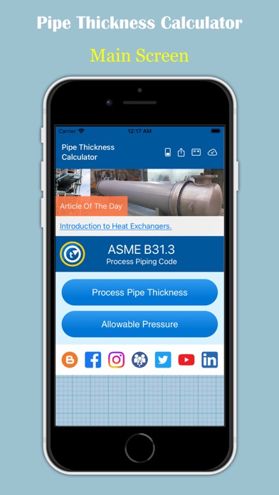 Pipe Thickness Calculator Screenshot