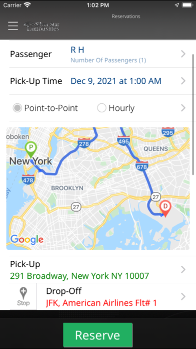 Silver Star Limousines Screenshot