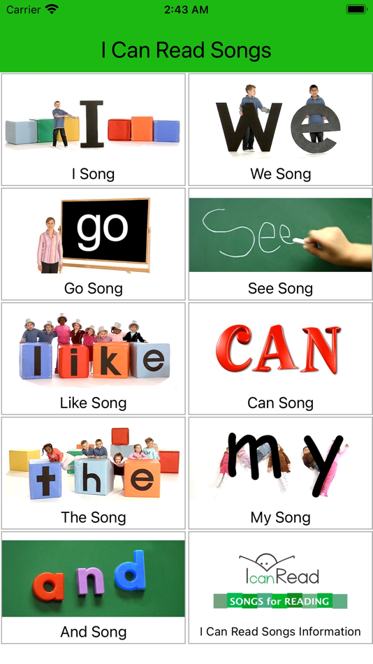 #1. I Can Read Songs (iOS) 由: I Can Read