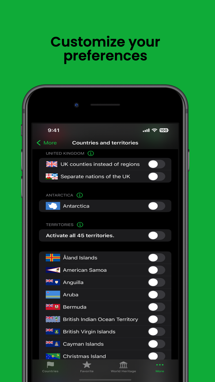 VoyageX  Visited Countries