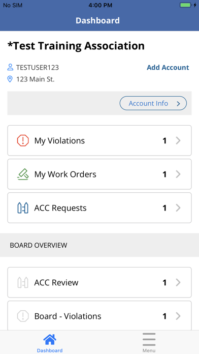 My TACS Screenshot