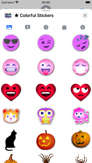 Colorful Stickers and Emoji Screenshot