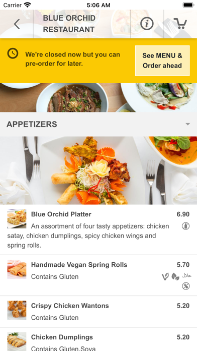 Blue Orchid Restaurant Screenshot