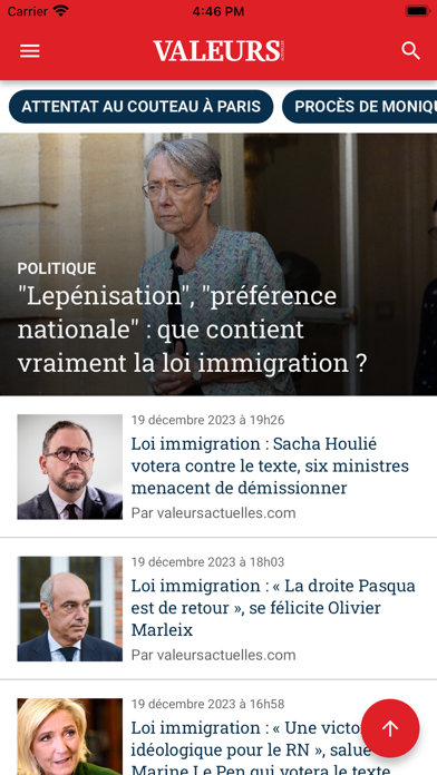 Valeurs Actuelles Screenshot