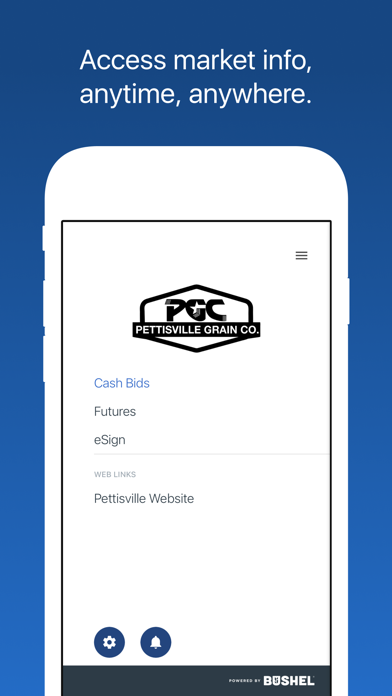 Pettisville Grain Co. Portal Screenshot