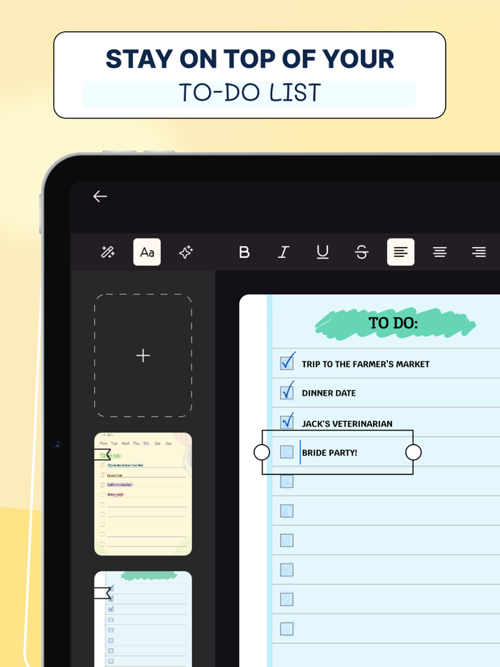 Digital Note Planner Journal
