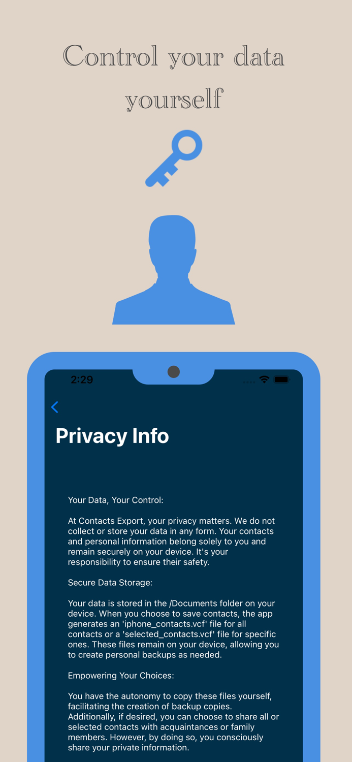 Contacts Export - Easy Copy