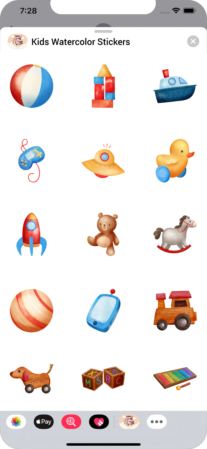 Kids Watercolor Stickers