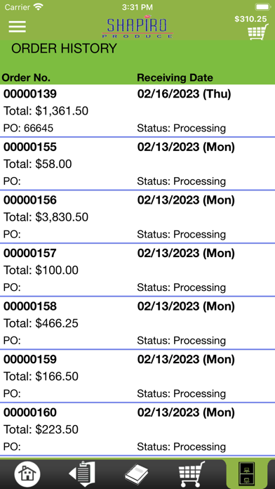 Shapiro Produce App Screenshot