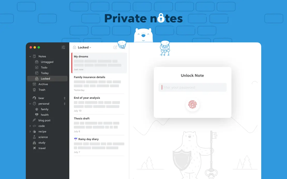 Bear, App Store screenshot 7
