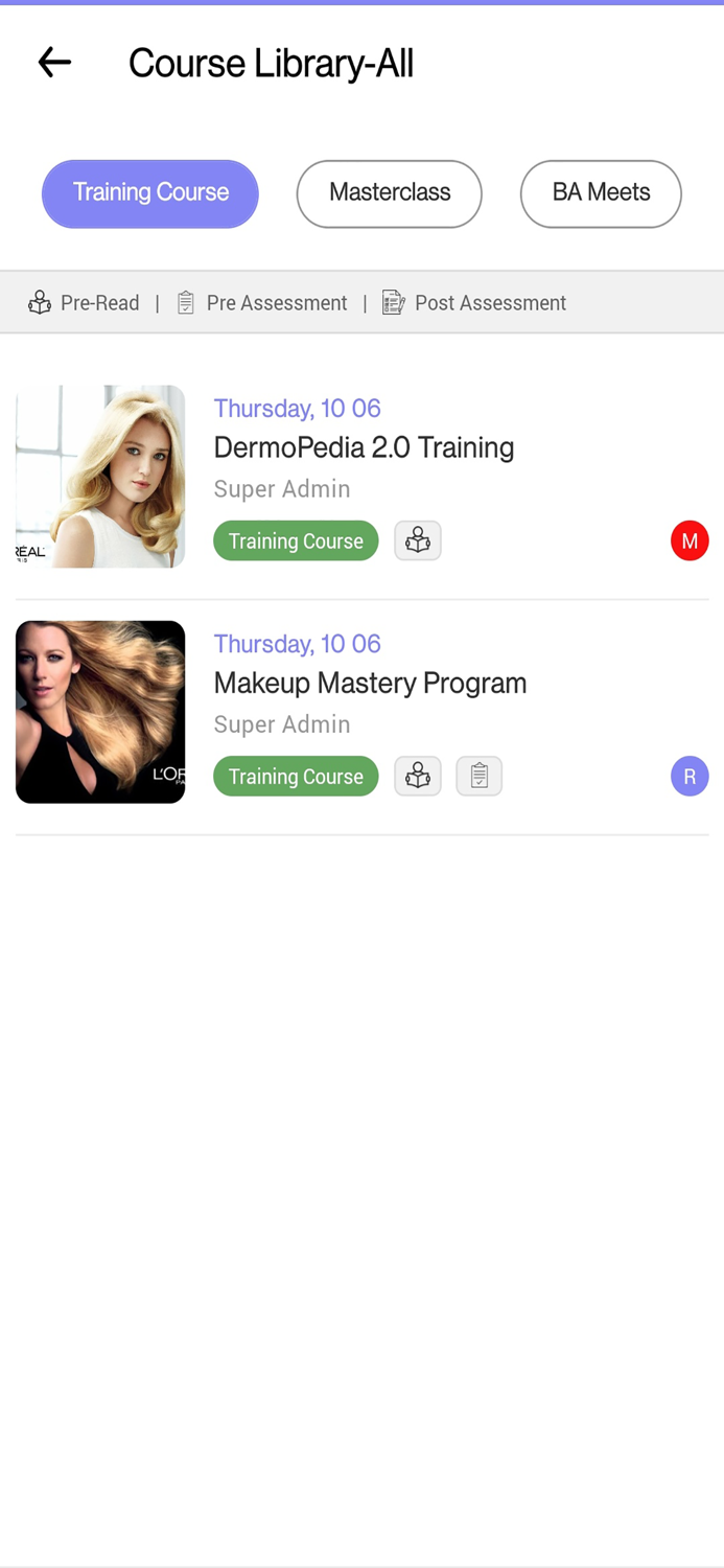 Loreal Learning App