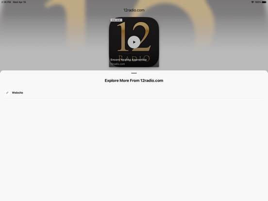 12radio.com iPad screenshot 3 - Music app