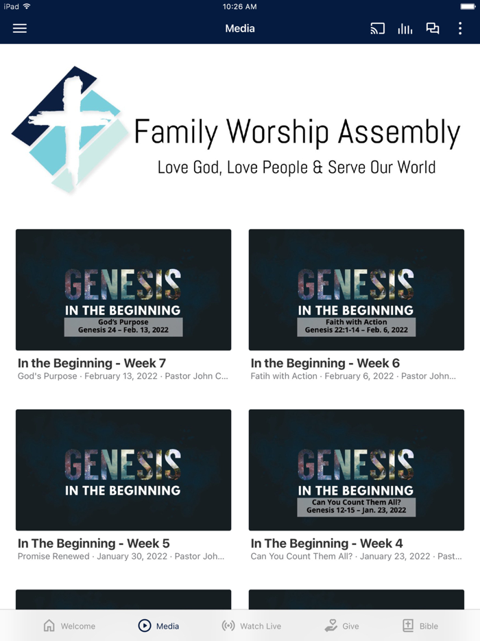 Family Worship Assembly App