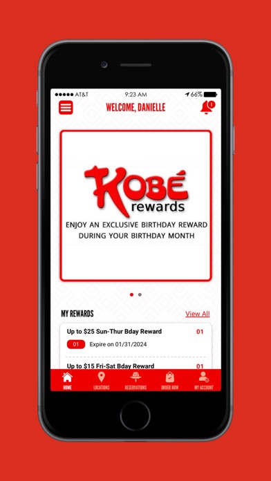 Kobe Rewards Screenshot