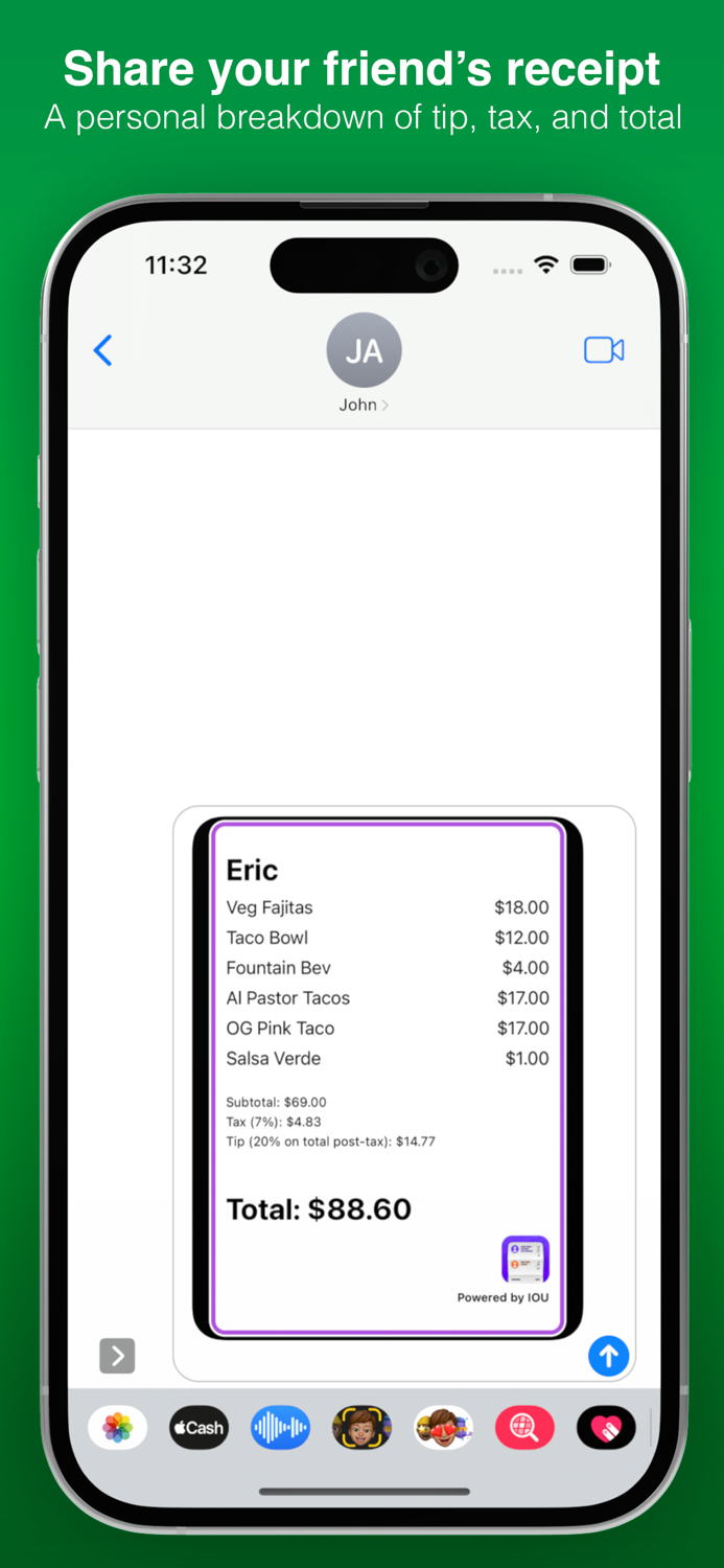 IOU Easily Split Your Tab