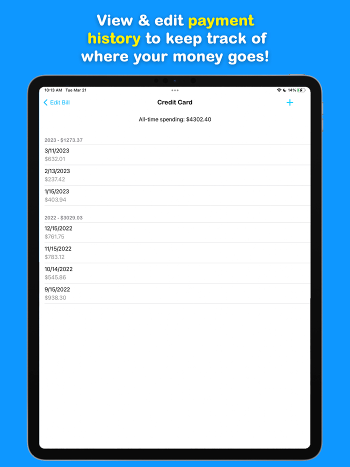 Billminders - Bill Tracker