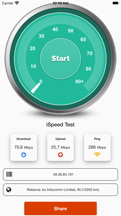 Screenshot #3 pour iSpeed Test