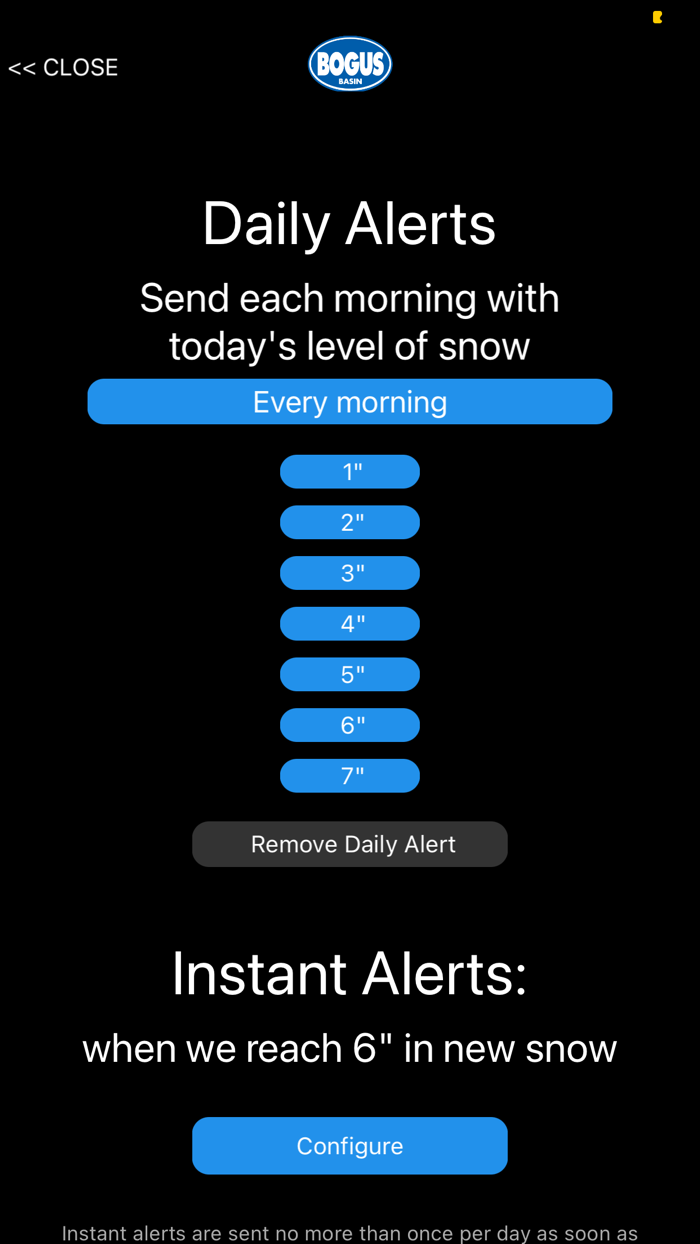 Bogus Basin Snowmarker App