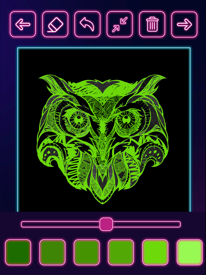 Draw with neon on screen