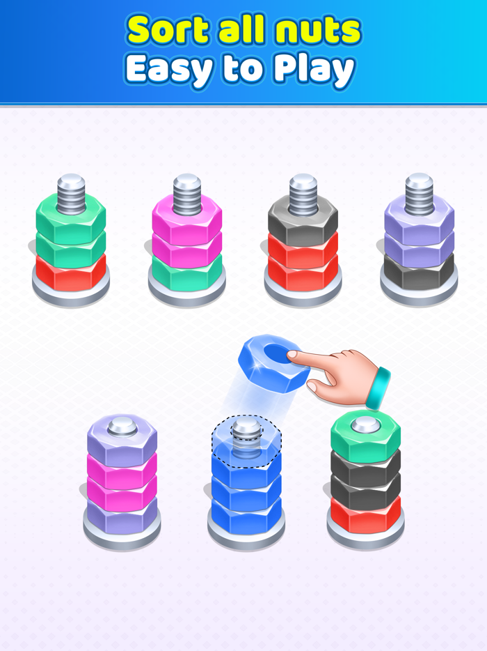 Nuts And Bolts Color Sort