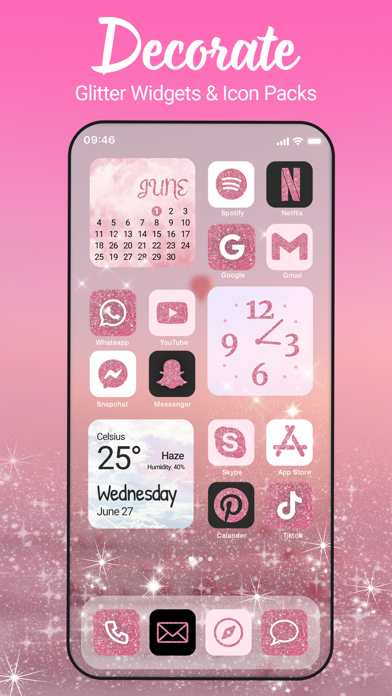 Screenshot #3 pour Glitter Wallpapers Lock Screen