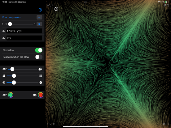 Vector Field: Particle Flow iPad screenshot 1 - Education app
