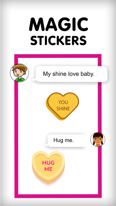 Candy Hearts Sticker Screenshot