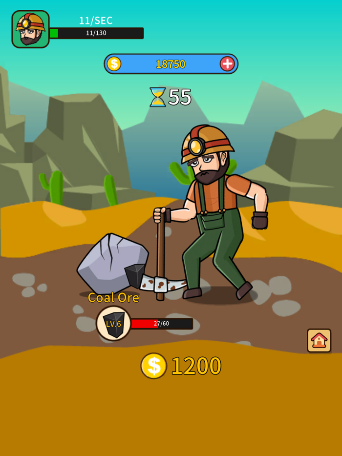 Idle Mine Clicker Tap Upgrade