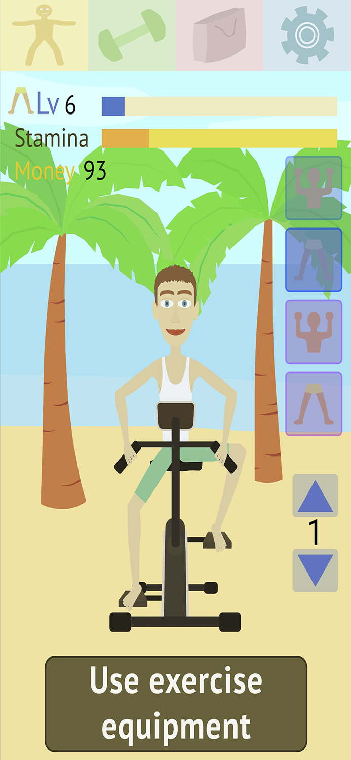 Muscle clicker Gym game