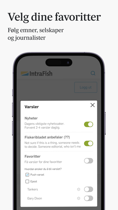 IntraFish Norge Screenshot