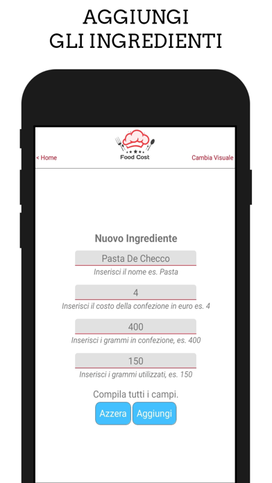 Food Cost Italia Screenshot