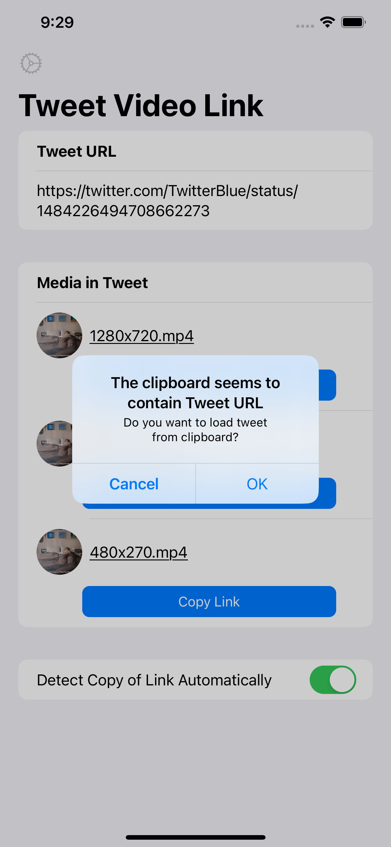 Tweet Video Links for Twitter