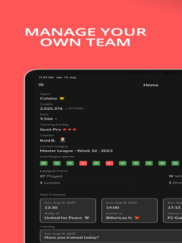 MYFM - Online Football Manager