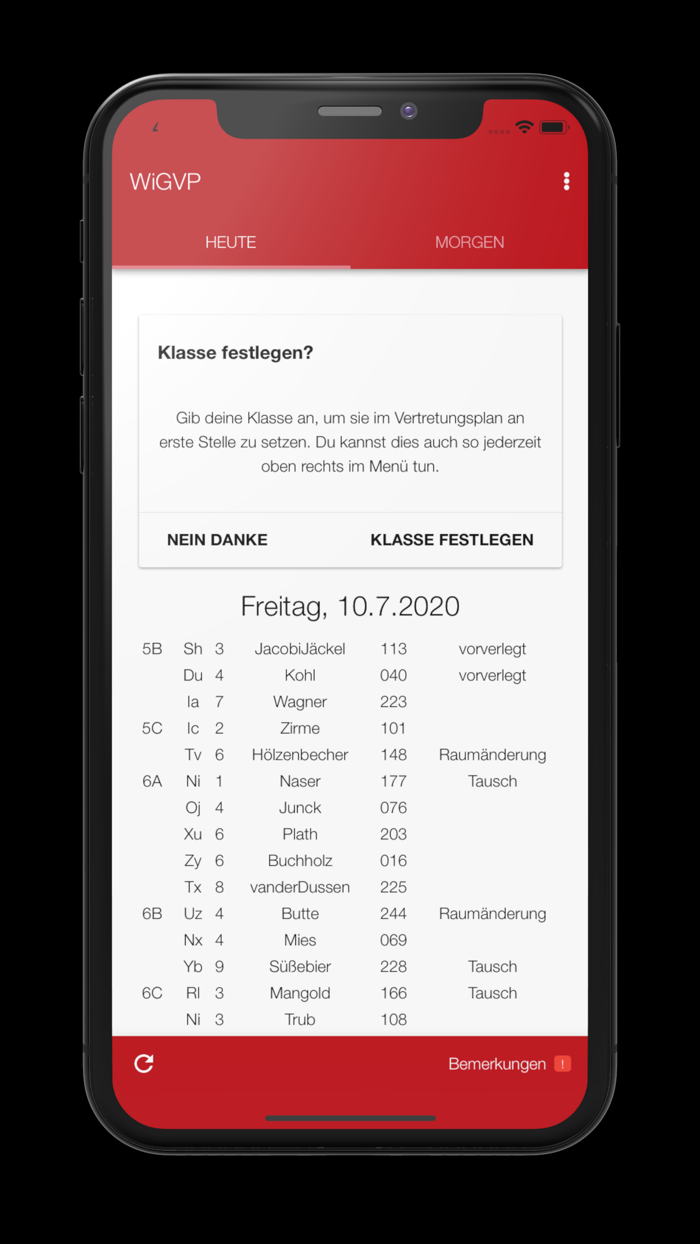 WiGVP - Vertretungsplan