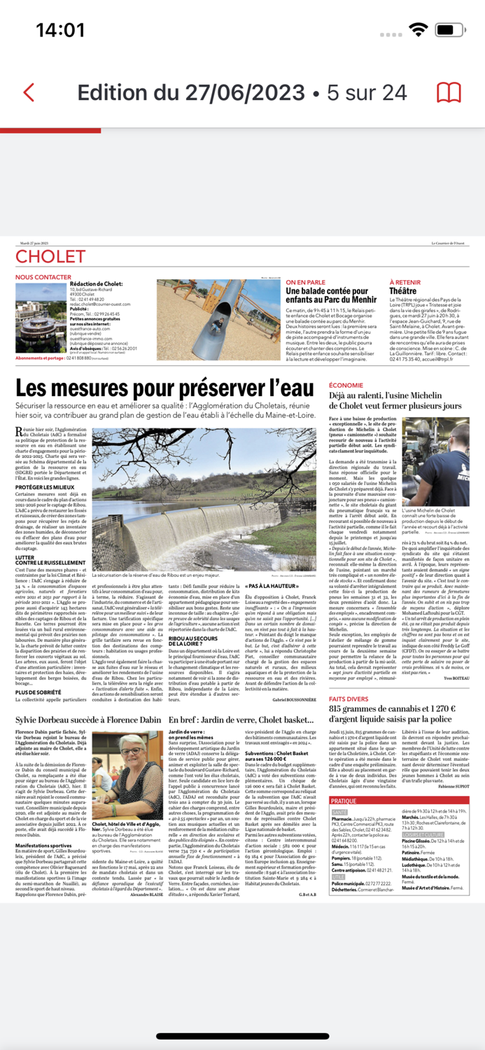 Le Courrier de lOuest Journal