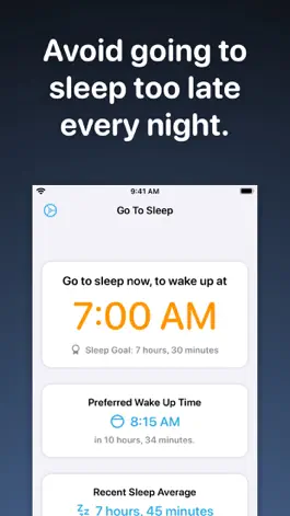 Game screenshot Go To Sleep - Bed Time Tracker mod apk