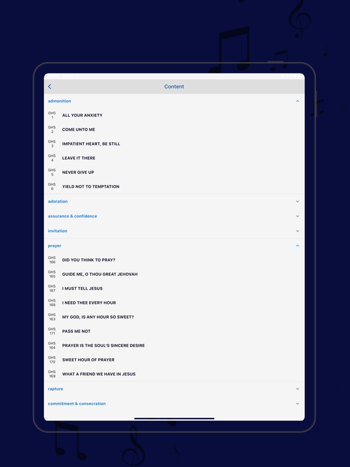 Gospel Hymns and Songs GHS