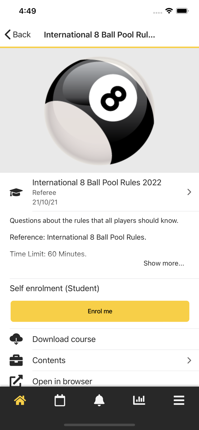 AEBF Eight Ball Accreditation