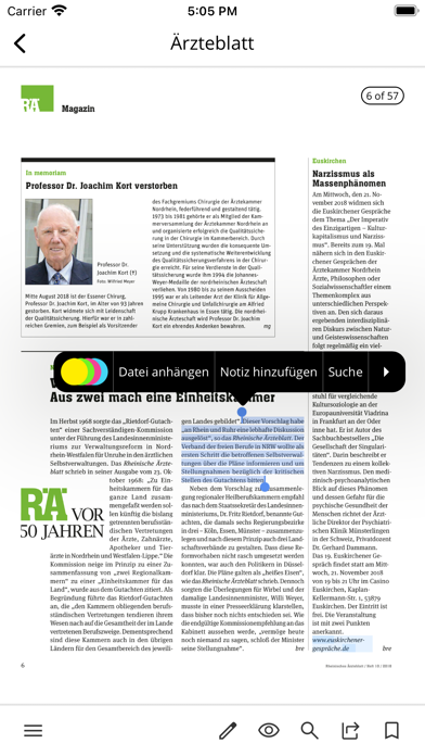Rheinisches Ärzteblatt RÄ Screenshot