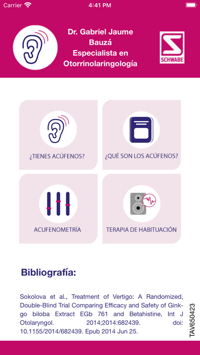 Screenshot 4 of Acúfenos App