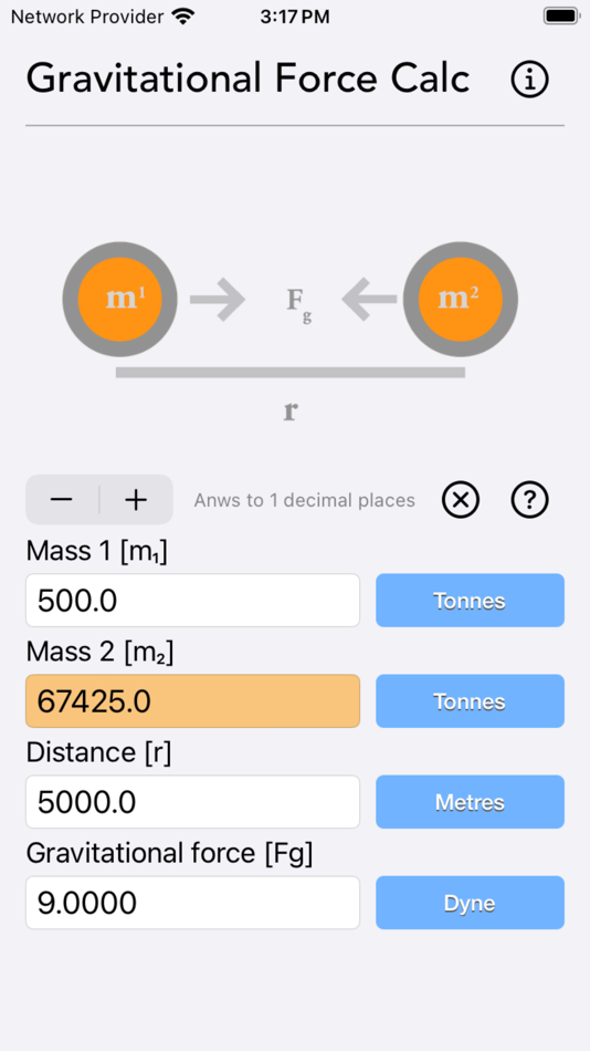 Gravitational Force Calculator - 1.2 - (iOS)