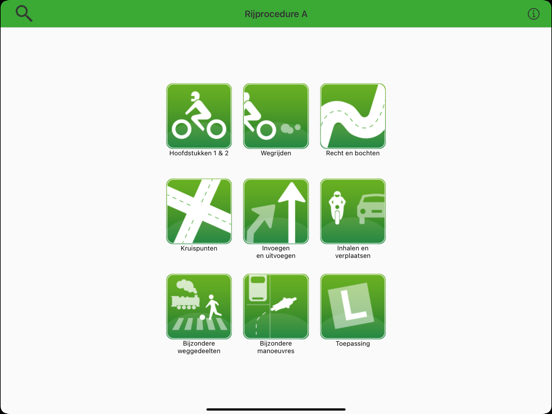 Rijprocedure A iPad app afbeelding 2