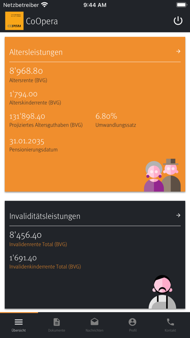CoOpera Sammelstiftung PUK Screenshot
