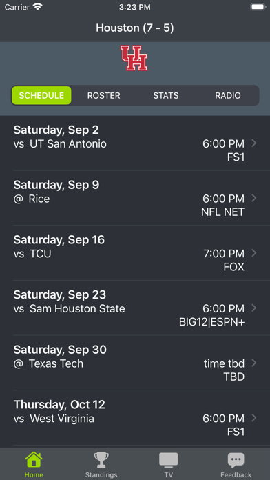 Screenshot #1 pour Houston Football App